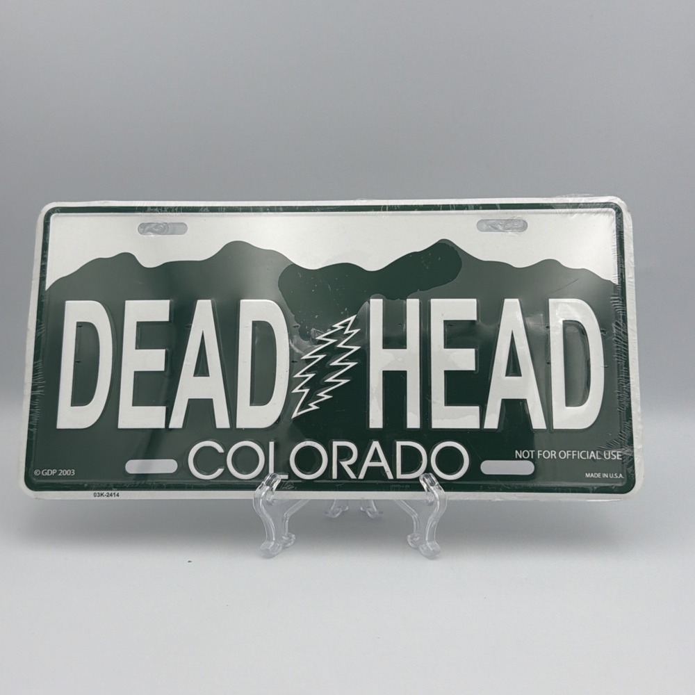 Grateful Dead Colorado Dead Head Embossed License Plate Licensed Product